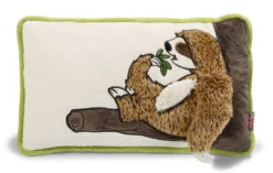 Nici 37732 Kissen Faultier Howard 43x25cm Plüsch Mit Applikation Wild Friends