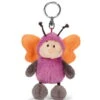 Nici 40702 Schlüsselanhänger Schmetterling Lila-orange Ca 10cm Plüsch Spring