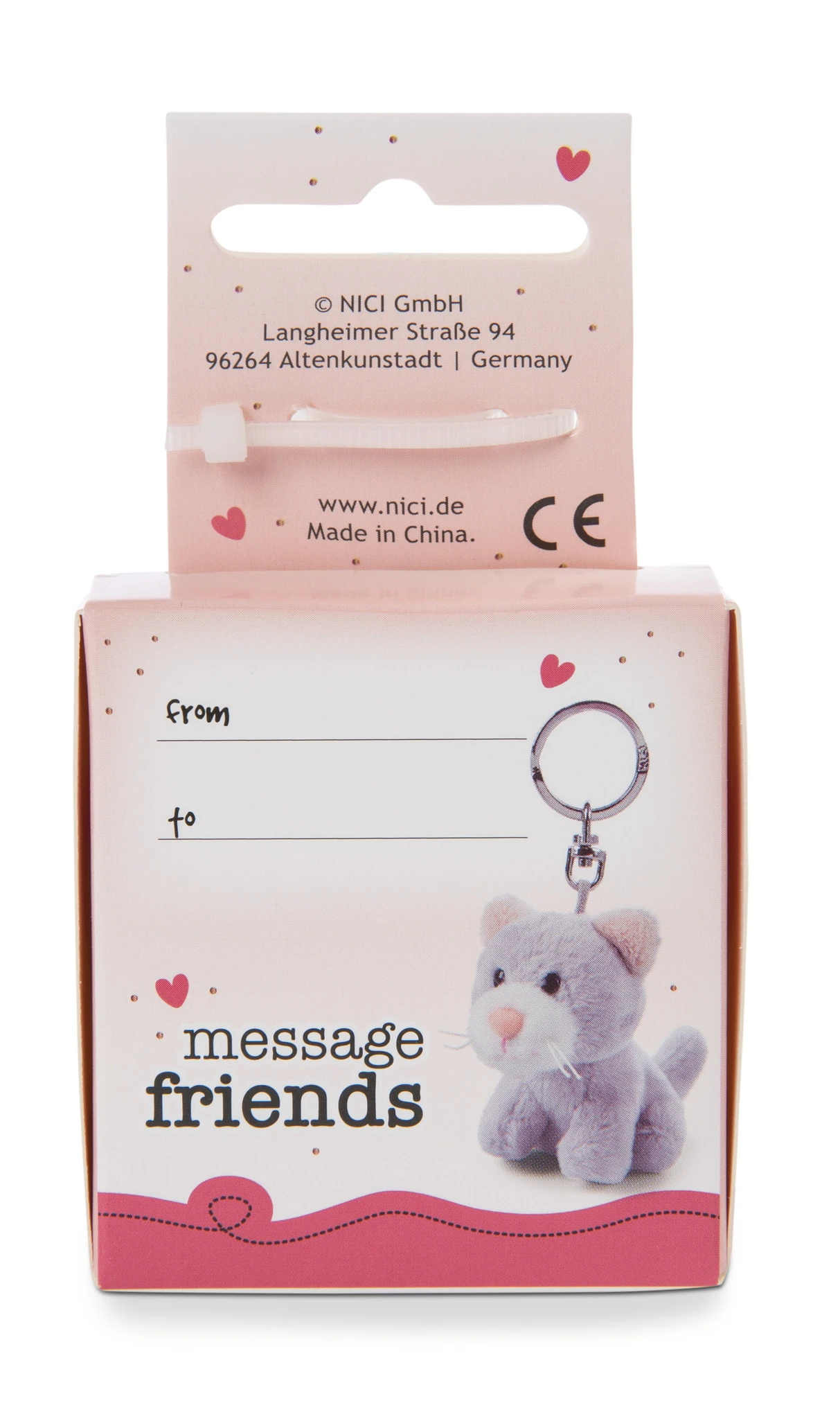 Nici 48120 Schlüsselanhänger Message Friends 6cm - Katze "Forever Friends" – Bild 2