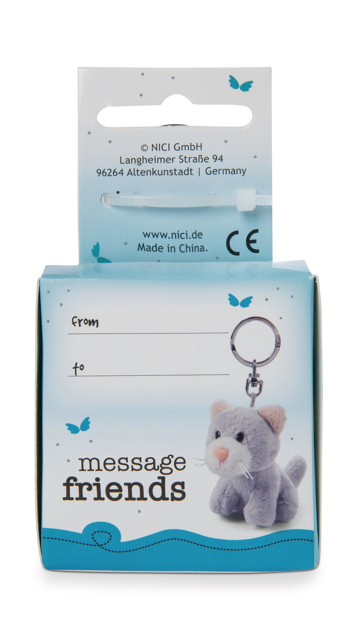 Nici 48129 Schlüsselanhänger Message Friends 6cm - Katze "Ich Pass Auf Dich Auf!" – Bild 2