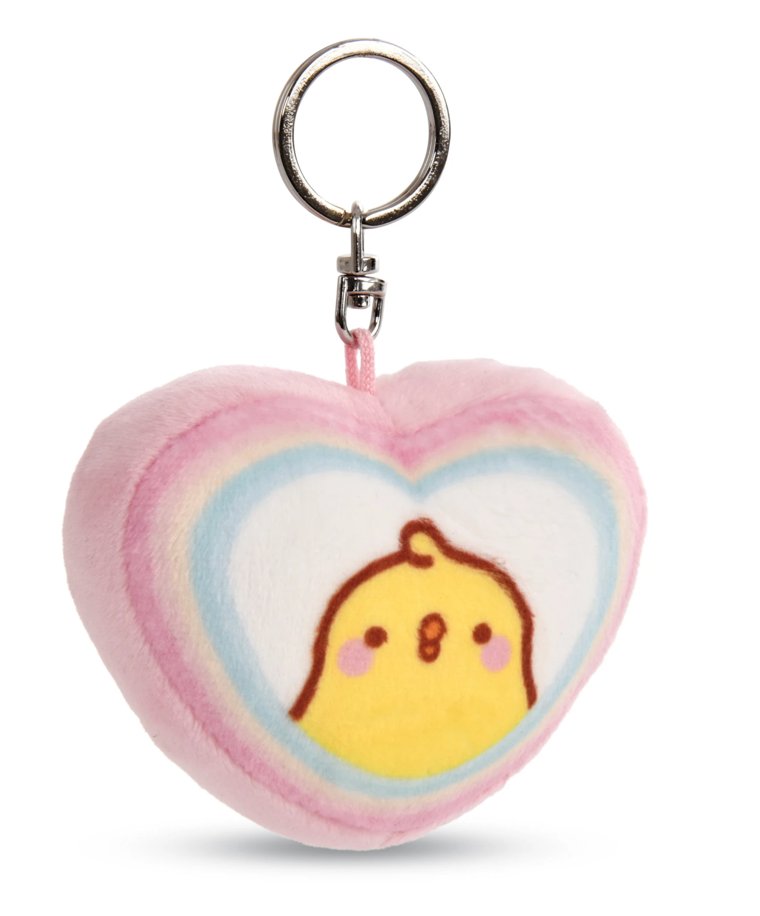 Nici 48222 Schlüsselanhänger Herzförmig PiuPiu Molang Regenbogen 8cm Kawaii – Bild 2