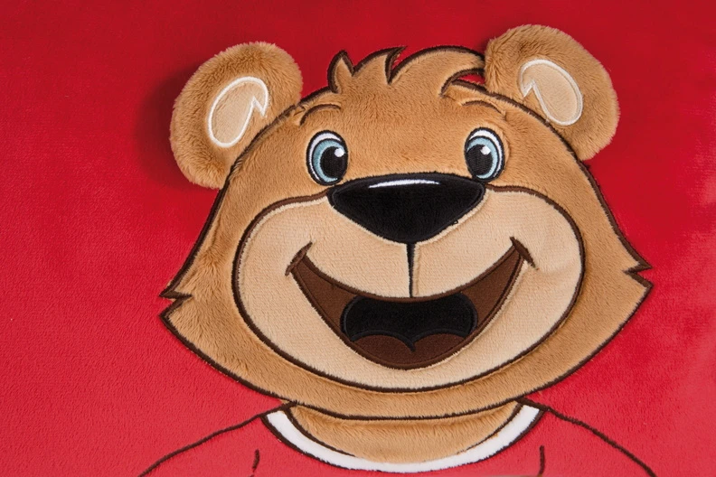 Nici 49080 Kissen FC BAYERN MÜNCHEN Bär Berni 43x25cm Plüsch FCB Dekokissen – Bild 3